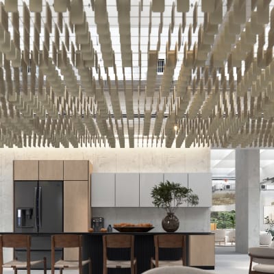 Mesh Baffles Checkered Ivory Greige 2 Mesh Baffles Checkered Ivory Greige 2