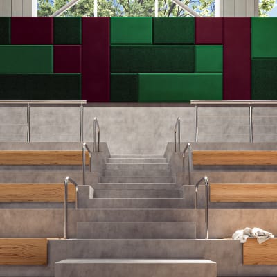 Print Colour Spirit Green, Dark Green & Crimson On Emerald Box Tiles Print Colour Spirit Green, Dark Green & Crimson On Emerald Box Tiles