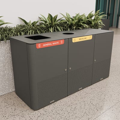 double capsule w/ cleaning cupboard 120l