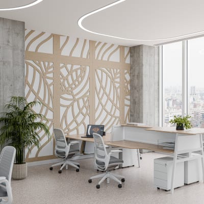 Pattern Panel Foliage - Linen