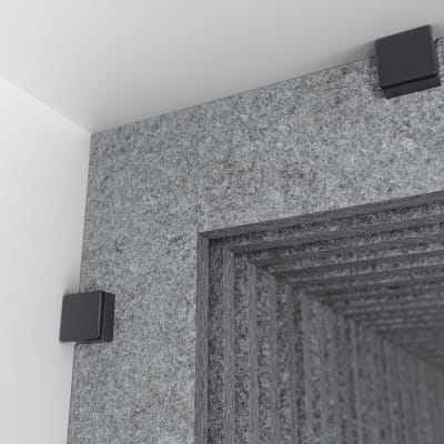 Baffle System Knotty Lite Corner Detail