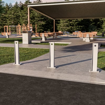 Prospect Folding Bollard - Palladium Silver