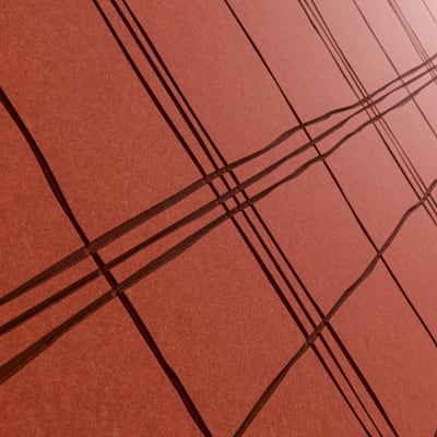 Organic Etched Panel Plaid - Orchre - Detail