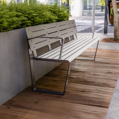 Avenue Form Seat +Armrest AS1428.2 Anodised + PC Charcoal