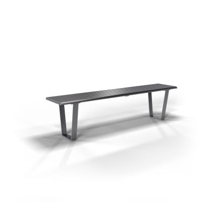 Avenue Form Straight Bench High PC Charcoal