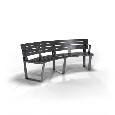 AF Curved Seat Concave + Armrest AS1428.2 PC Charcoal AF Curved Seat Concave + Armrest AS1428.2 PC Charcoal