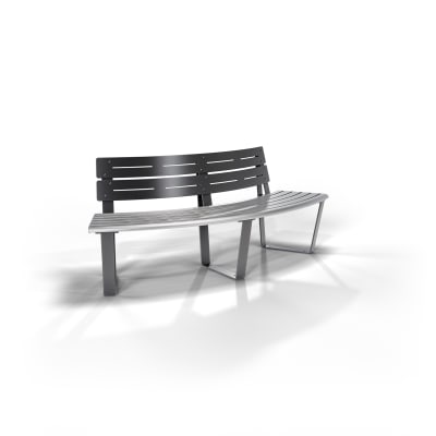 AF Curved Seat Convex Anodised PC Charcoal