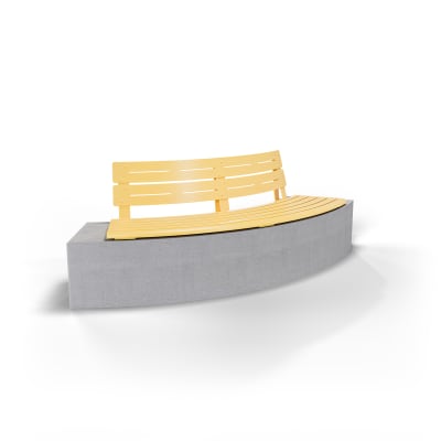 AF Curved Plinth Seat Convex PC Moonlight