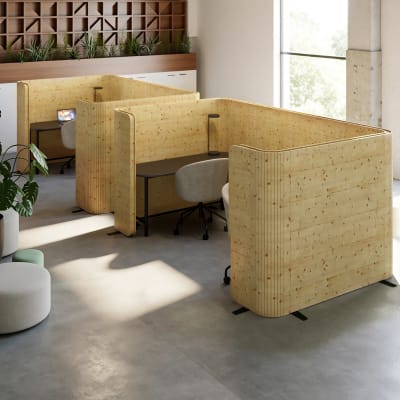 Cooee Spaces Three Quarter Corner premium wood knotty pine PC matte black Cooee Spaces Three Quarter Corner premium wood knotty pine PC matte black