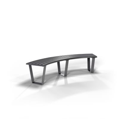 Avenue Form Curved Bench | Charcoal Avenue Form Curved Bench | Charcoal