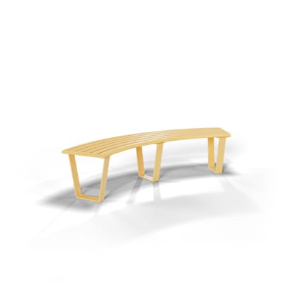 Avenue Form Curved Bench | Zinc Yellow Avenue Form Curved Bench | Zinc Yellow