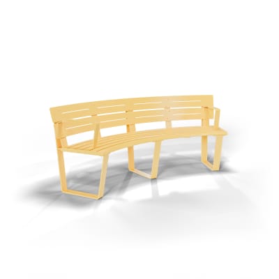 Avenue Form Curved Seat Concave + Armrests | Zinc Yellow Avenue Form Curved Seat Concave + Armrests | Zinc Yellow