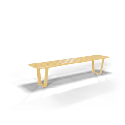 Avenue Form Straight Bench | Zinc Yellow Avenue Form Straight Bench | Zinc Yellow
