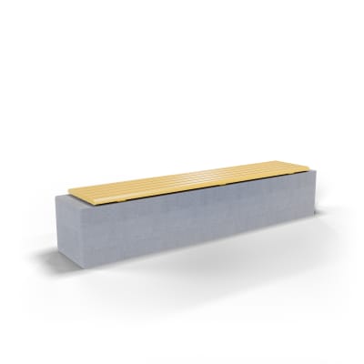 Avenue Form Straight Plinth Bench | Zinc Yellow Avenue Form Straight Plinth Bench | Zinc Yellow