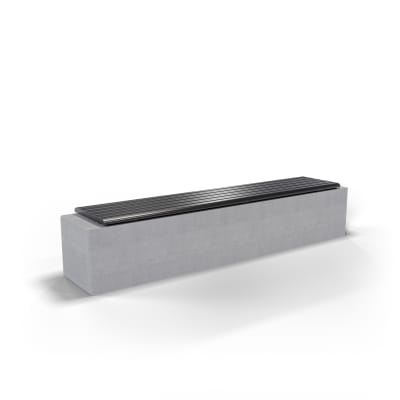 Avenue Form Straight Plinth Bench | Charcoal Avenue Form Straight Plinth Bench | Charcoal