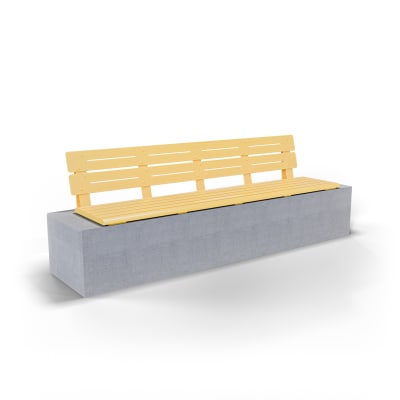 Avenue Form Straight Plinth Seat | Zinc Yellow Avenue Form Straight Plinth Seat | Zinc Yellow