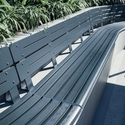 Avenue Form Straight Plinth Seat | Deep Ocean Avenue Form Straight Plinth Seat | Deep Ocean