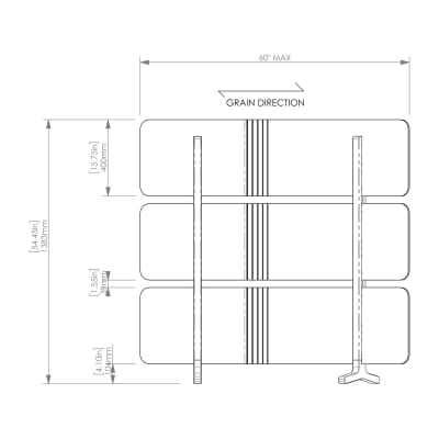 Mallee floor screen - 60 x 54" - front view Mallee floor screen - 60 x 54" - front view