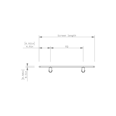 Inala desking screen - 23.75" H - top view