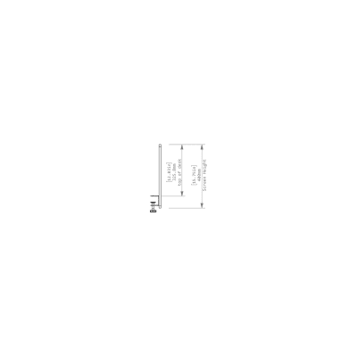 Inala desking screen - 15.75" H - side view