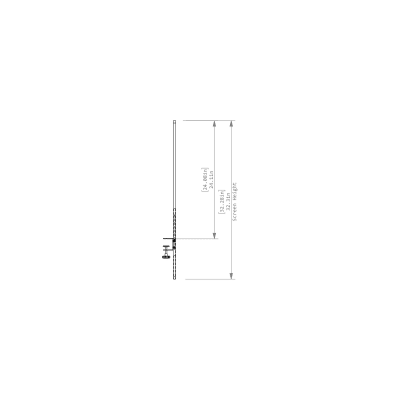 Inala desking screen - 32.28" H - side view