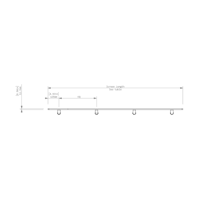 Inala desking screen - 15.75" H - top view