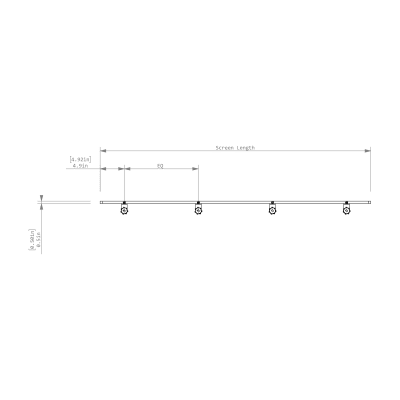 Inala desking screen - 32.28" H - top view