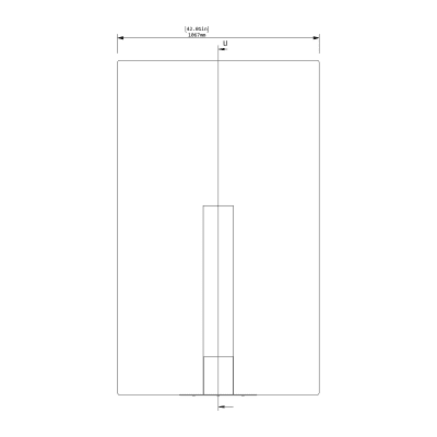Inala freestanding screen - front view