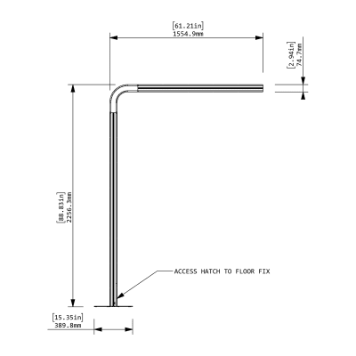 Cooee Spaces wall pod - 61x89 - side view