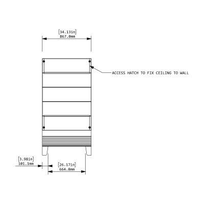 Cooee Spaces wall pod - 61x89 - top view