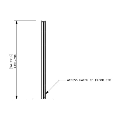 Cooee Spaces three quarter wall - 48x55 - side view Cooee Spaces three quarter wall - 48x55 - side view