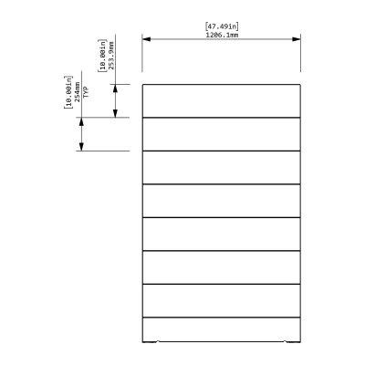 Cooee Spaces wall - 48x78 - front view