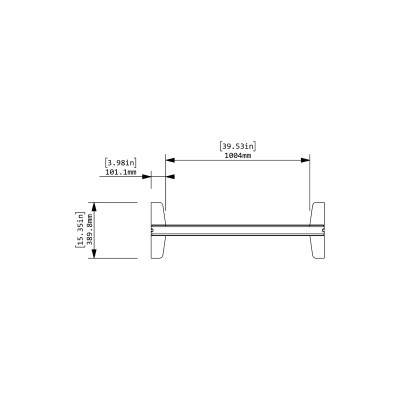 Cooee Spaces wall - 48x78 - top view