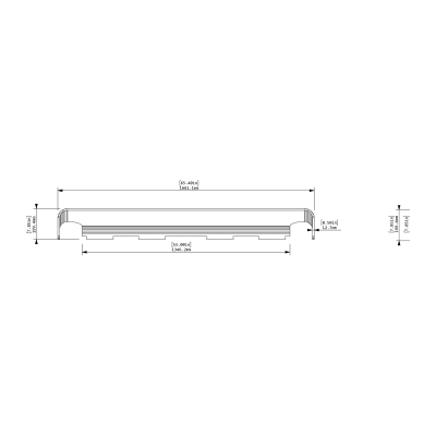 Cooee desking hood - 57" screen - side view