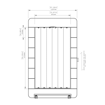 cooee louver wall - front view