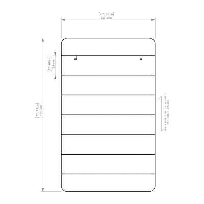 cooee fixed wall - front view