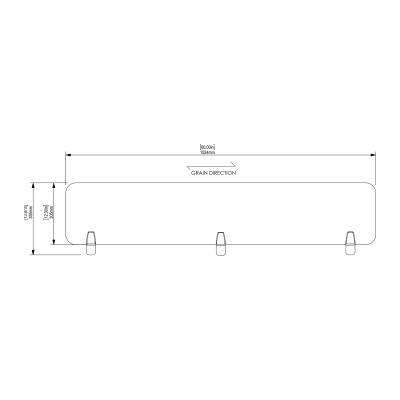 bilby desking screen extension - 60"x12" - front view bilby desking screen extension - 60"x12" - front view
