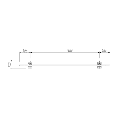 bilby desking screen extension - 42"x12" - top view bilby desking screen extension - 42"x12" - top view