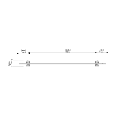 bilby desking screen extension - 48"x12" - top view bilby desking screen extension - 48"x12" - top view