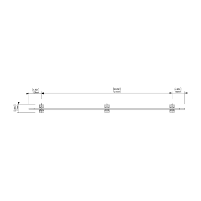 bilby desking screen extension - 60"x12" - top view bilby desking screen extension - 60"x12" - top view