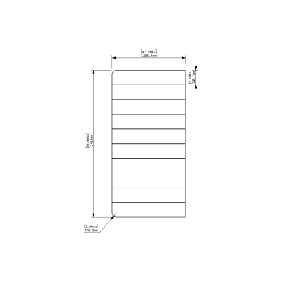 cooee collaboration wallboard - 48x95" - front view