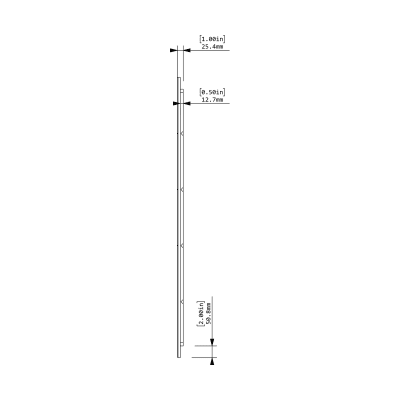 cooee collaboration wallboard - 24x48" - side view