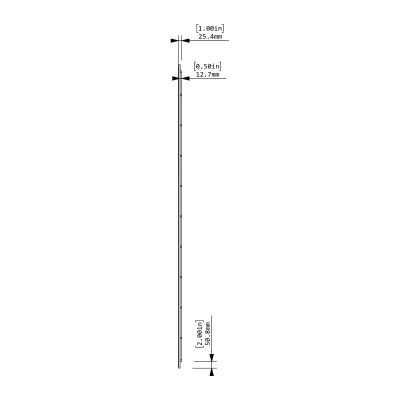 cooee collaboration wallboard - 24x95" - side view