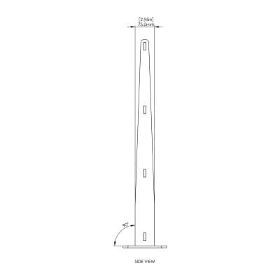 Prospect Surface Fixed Bollard - side view