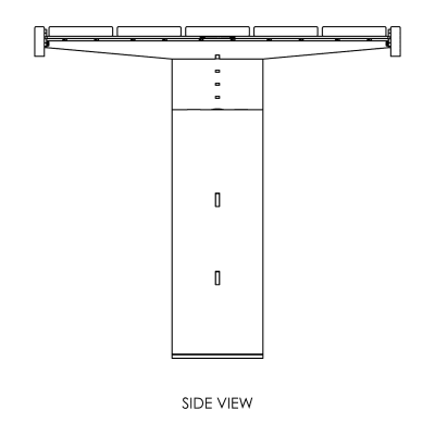 Prospect Truss Table - 69" - side view