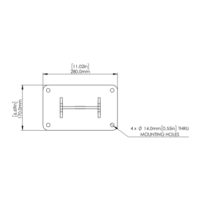 Prospect Surface Fixed Bollard - top view