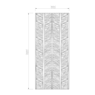 Organic Etch Panel Herringbone Stripe - Front View Organic Etch Panel Herringbone Stripe - Front View