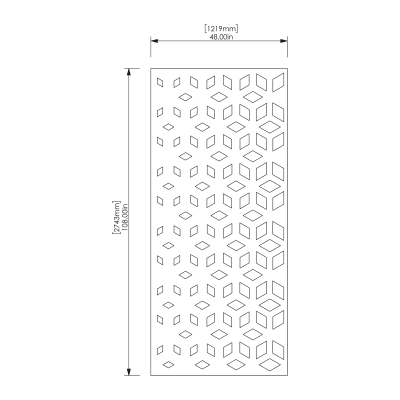 Pattern Panel Shard - Front View Pattern Panel Shard - Front View