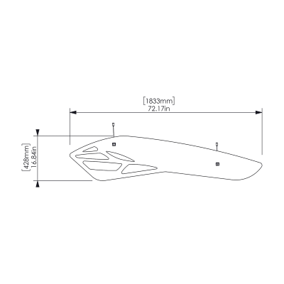 Baffle Systems Gorge Large - Front View