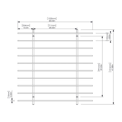 Baffle Systems Bolt Small (Low) - Top View Baffle Systems Bolt Small (Low) - Top View